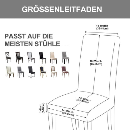 Stuhlhussen 4er Set Stretch – Graublau für Küche & Co.