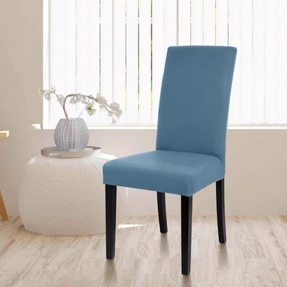 Stuhlhussen 4er Set Stretch – Graublau für Küche & Co.