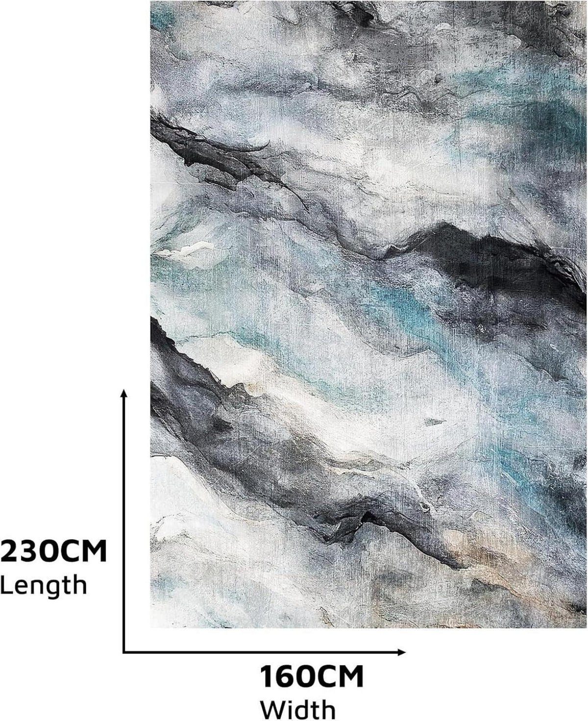 Moderner Teppich Blau Kurzflor 160x230 cm - Weich rutschfest