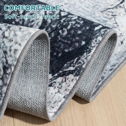 Vamcheer Moderner Kurzflor Teppich Blau 160x230 cm