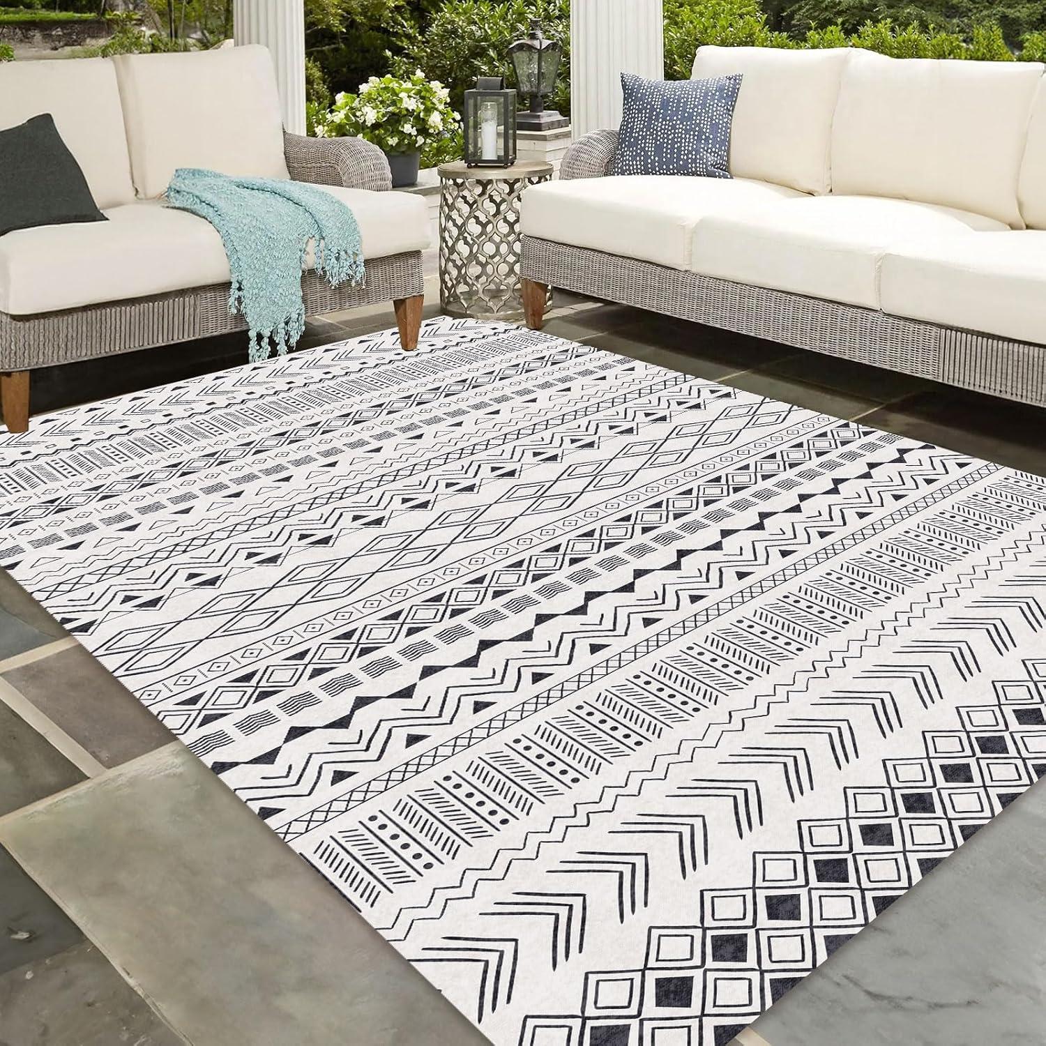 Modernes Teppich in Schwarz 160x230 Geometrisches Design