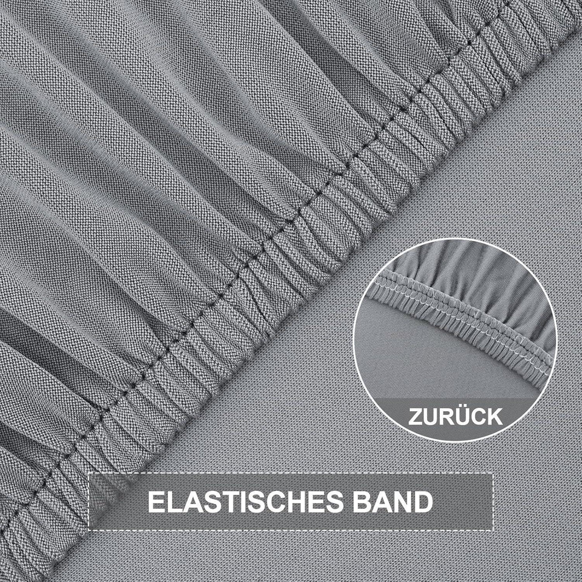 Stuhlhussen 4er Set Stretch – Hellgrau
