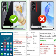 Honor 90 Handyhülle Leder Klapphülle mit Kartenschlitzen