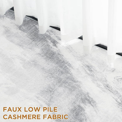 Teppich Kurzflor Moderner Flauschig 160x230 Hellgrau - Wohnzimmer Schlafzimmer