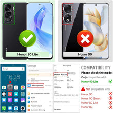 Honor 90 Lite Handyhülle Leder Klapphülle mit