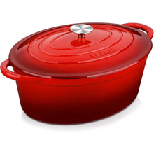 Emaillierter Gusseisen-Dutch Oven 7,5 QT Oval Rot