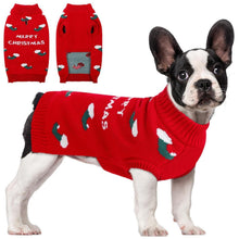 Hundepullover Weihnachten Rot – Strickpulli für kleine & mittelgroße Hunde