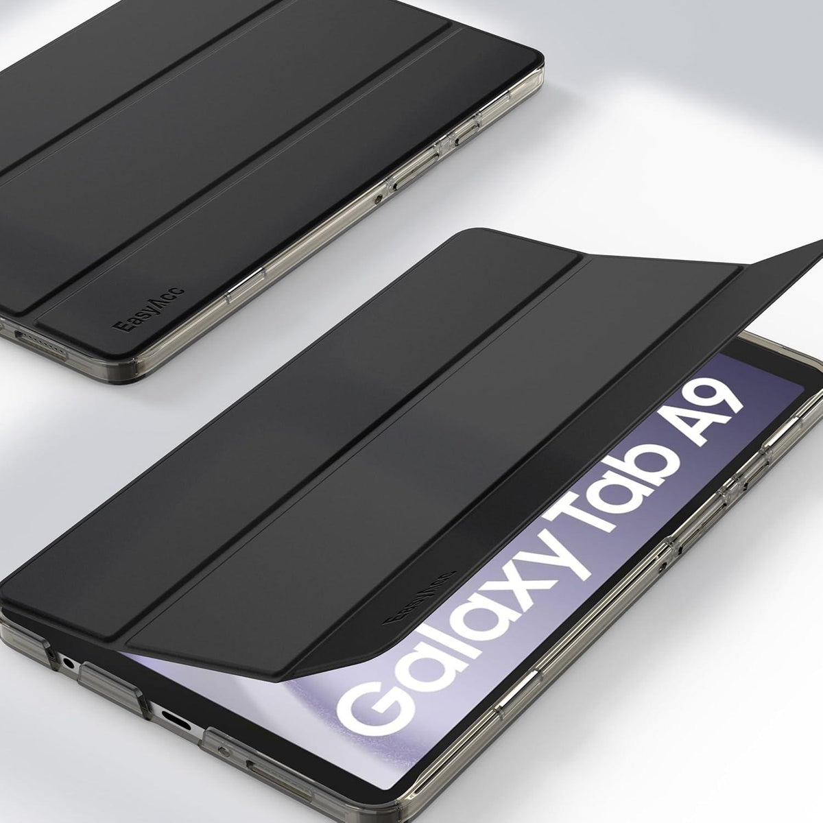 Schwarze PU Lederhülle für Samsung Galaxy Tab A9 8.7 Zoll
