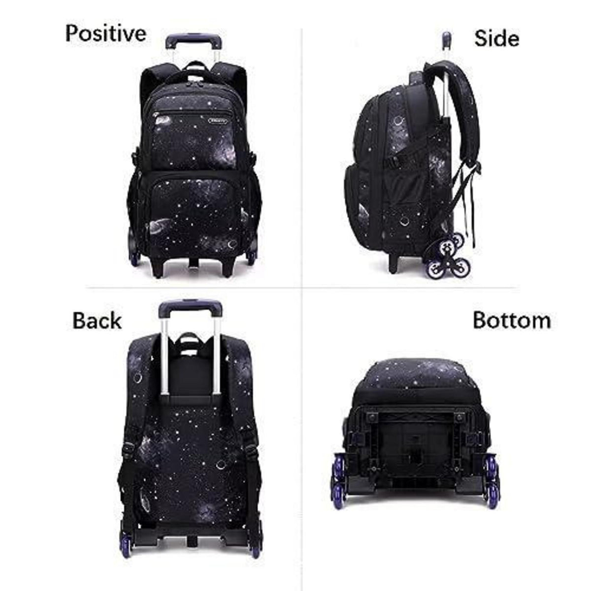 Schulrucksack Jungen Trolley Set mit Lunch Tasche & Federmäppchen Dunkelblau