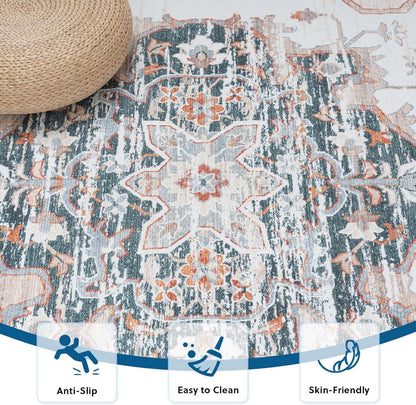 Teppich Wohnzimmer Vintage Kurzflor Outdoor Flauschig Schlafzimmer