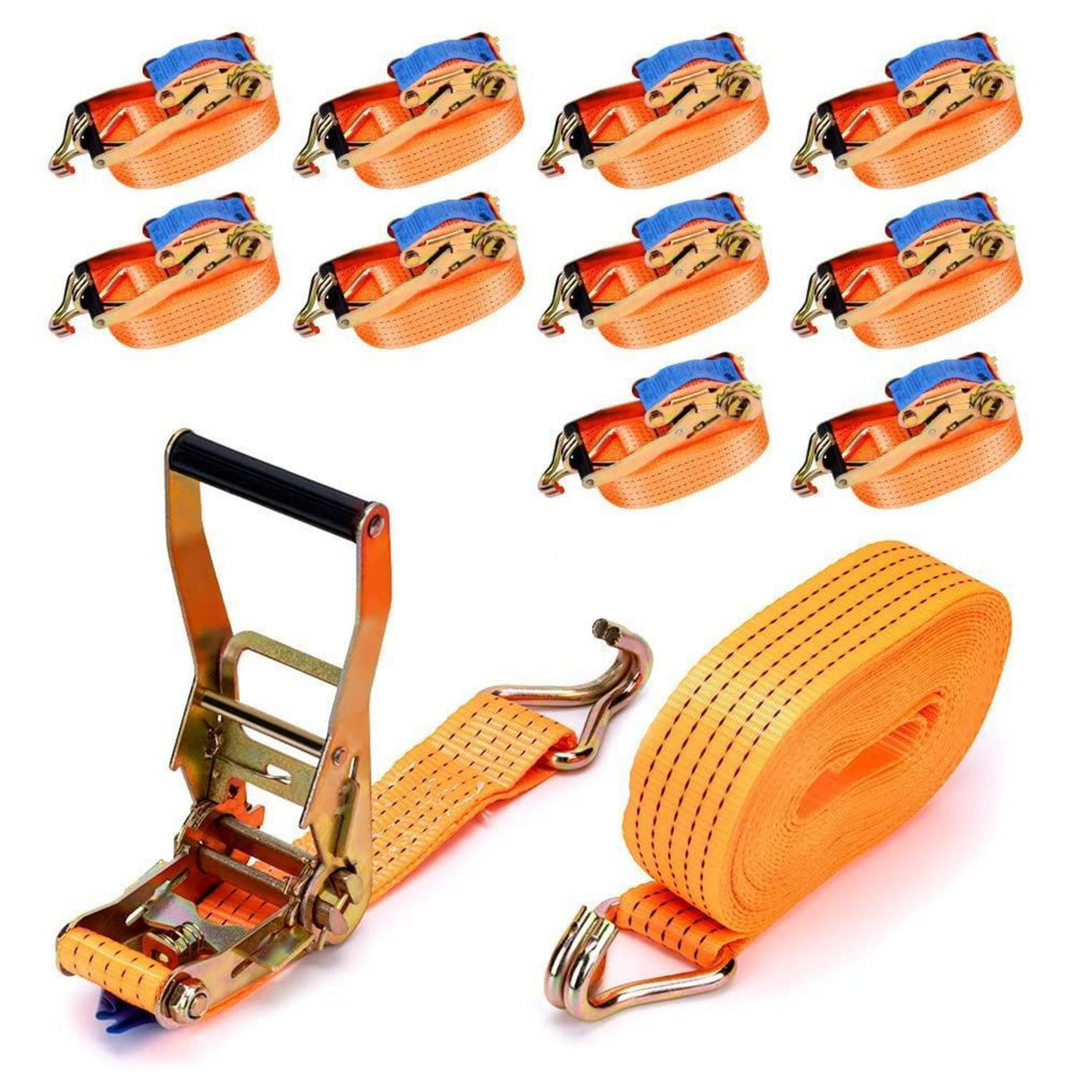 Spanngurte 8m mit Ratsche – 10er Set für LKW & Anhänger