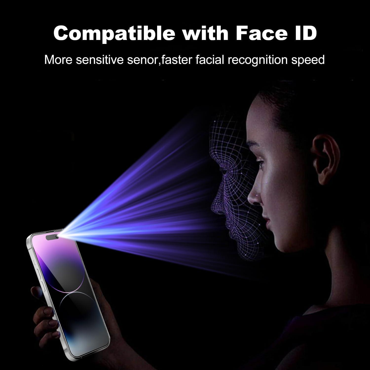Panzerfolie iPhone 14 Pro 6,1 Zoll Anti-Spionage 9H Premium 2 Stück