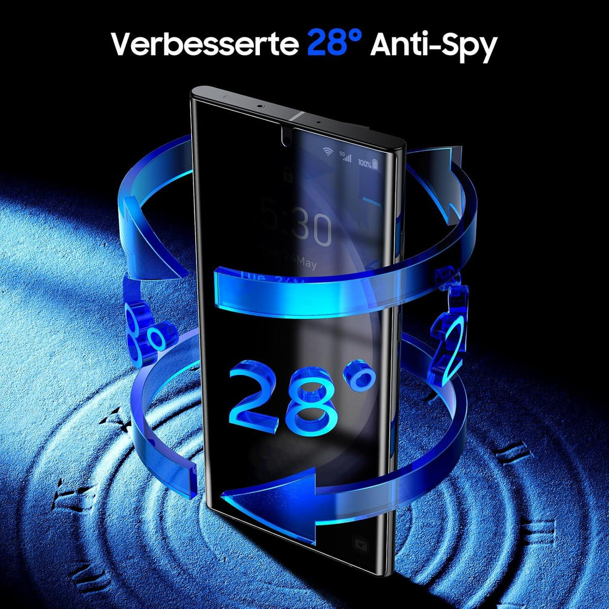 Samsung Galaxy S23 Ultra Blickschutz Schutzfolie 2 Stück