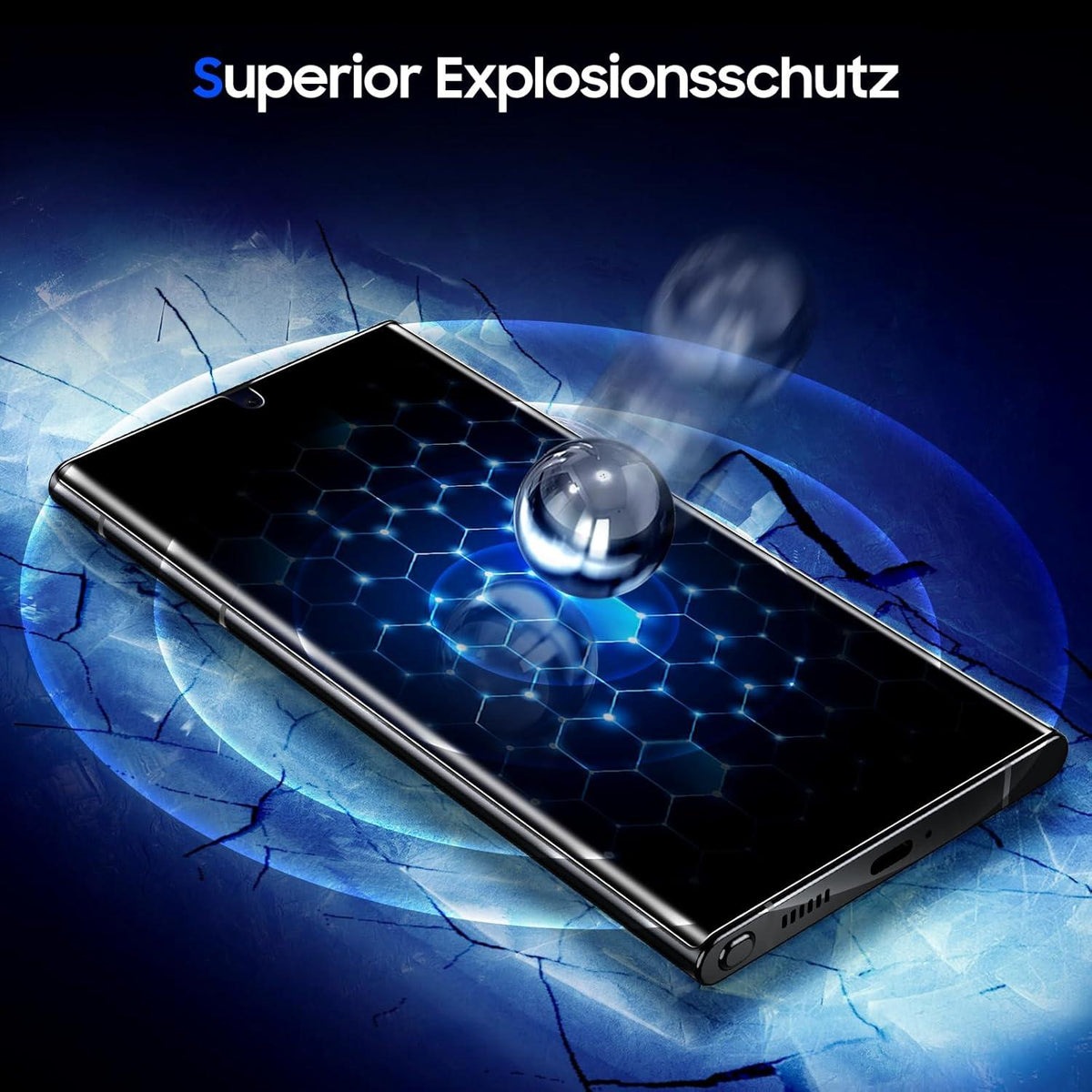 Samsung Galaxy S23 Ultra Blickschutz Schutzfolie 7H Anti-Spy 2 Stück