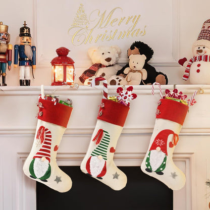 Weihnachtsstrumpf Set 3D Weihnachtsmann Dekoration 45cm hängende