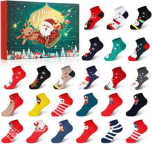 Weihnachtssocken Adventskalender 24 Paare Damen Kuschelsocken