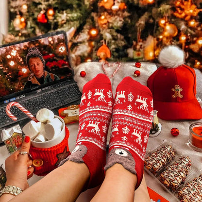 Weihnachtssocken Damen Adventskalender 24 Paare Kuschelsocken 2024, Geschenkset