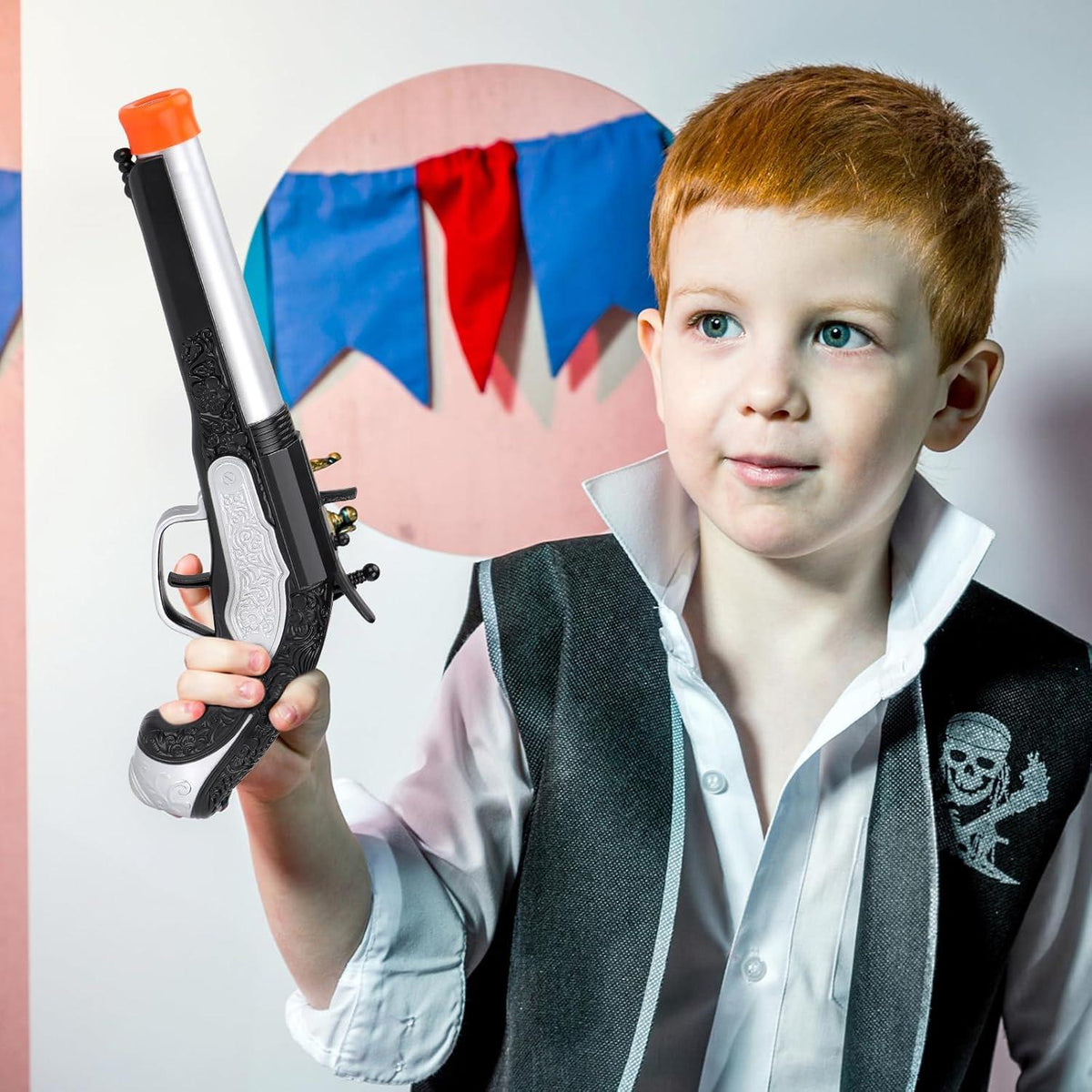 Piratenpistole Spielzeug Pistole für Kinder mit 20 Kugeln
