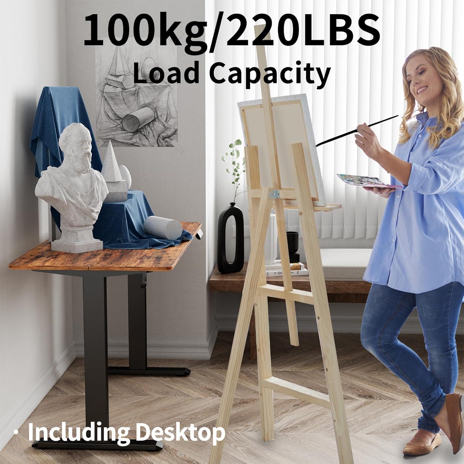 Elektrischer Schreibtisch Höhenverstellbar 100x60 cm Stehschreibtisch
