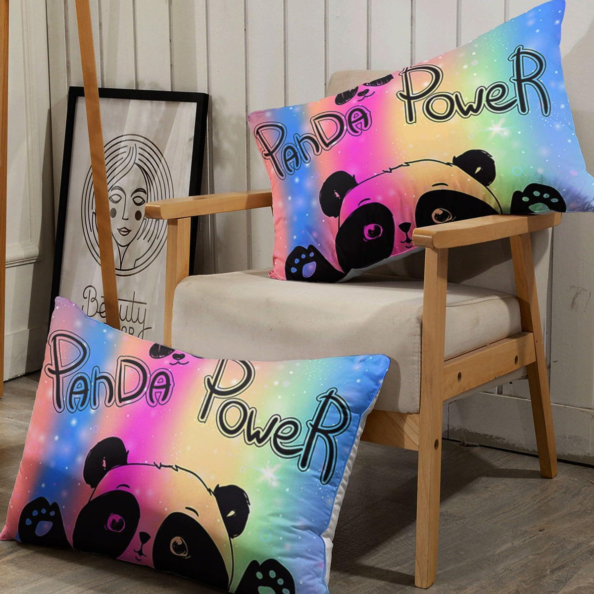 Panda Bettwäsche Set 200x200cm - Kinderzimmer Bettbezug mit Kissenbezügen