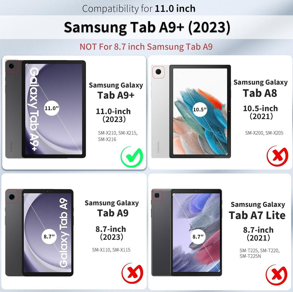 Schutzhülle für Samsung Galaxy Tab A9 Plus 11 Zoll 2023