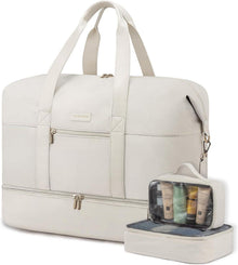 Weekender Reisetasche Damen Sporttasche Handgepäck Kliniktasche Beige
