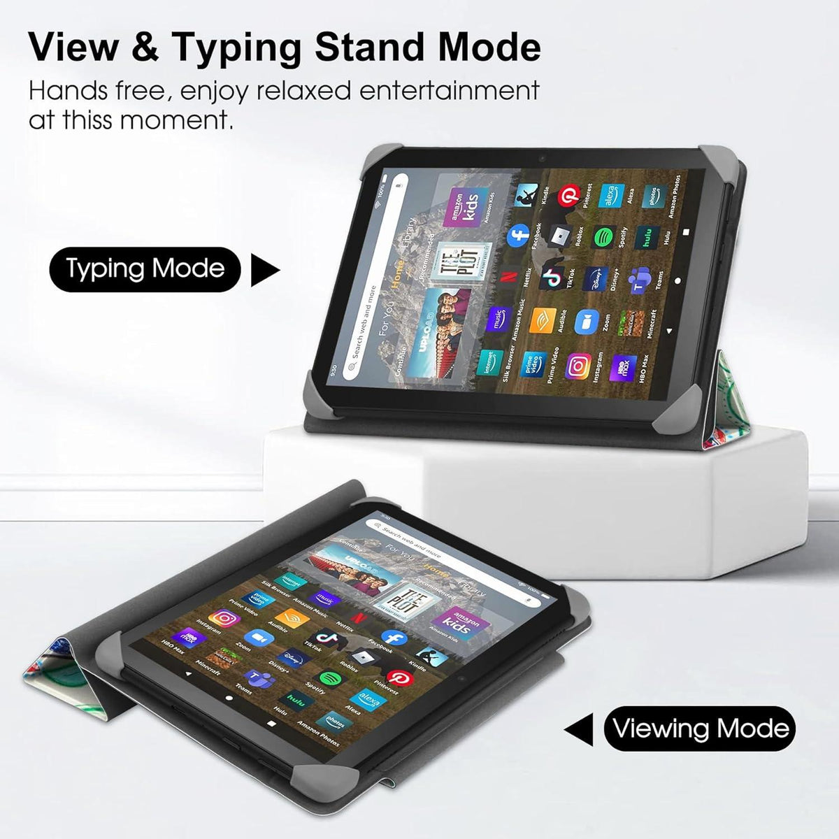 HoYiXi Universal Hülle 7-8 Zoll Tablet Schutzhülle Ständer