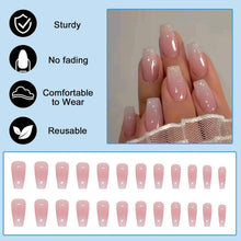 24 Stück Rosa Ballerina Künstliche Nägel Press on Nails Set