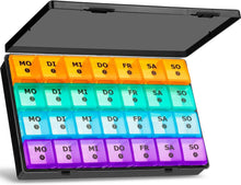 Tablettenbox Monat 28 Tage Pillendose 7 Fächer Vitamin-Organizer