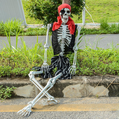 Halloween Skelett 165cm bewegliche Gelenke Party Deko Friedhof Geisterhaus