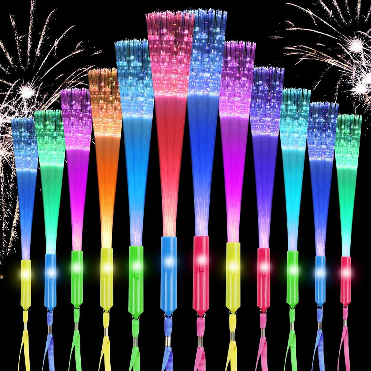Leuchtstab Glasfaser LED Leuchtstäbe Partyzubehör Glow in The Darkness