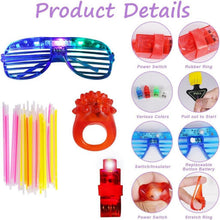 Ainiv 69er Party Set Knicklichter Neon Brille Ringe Glow