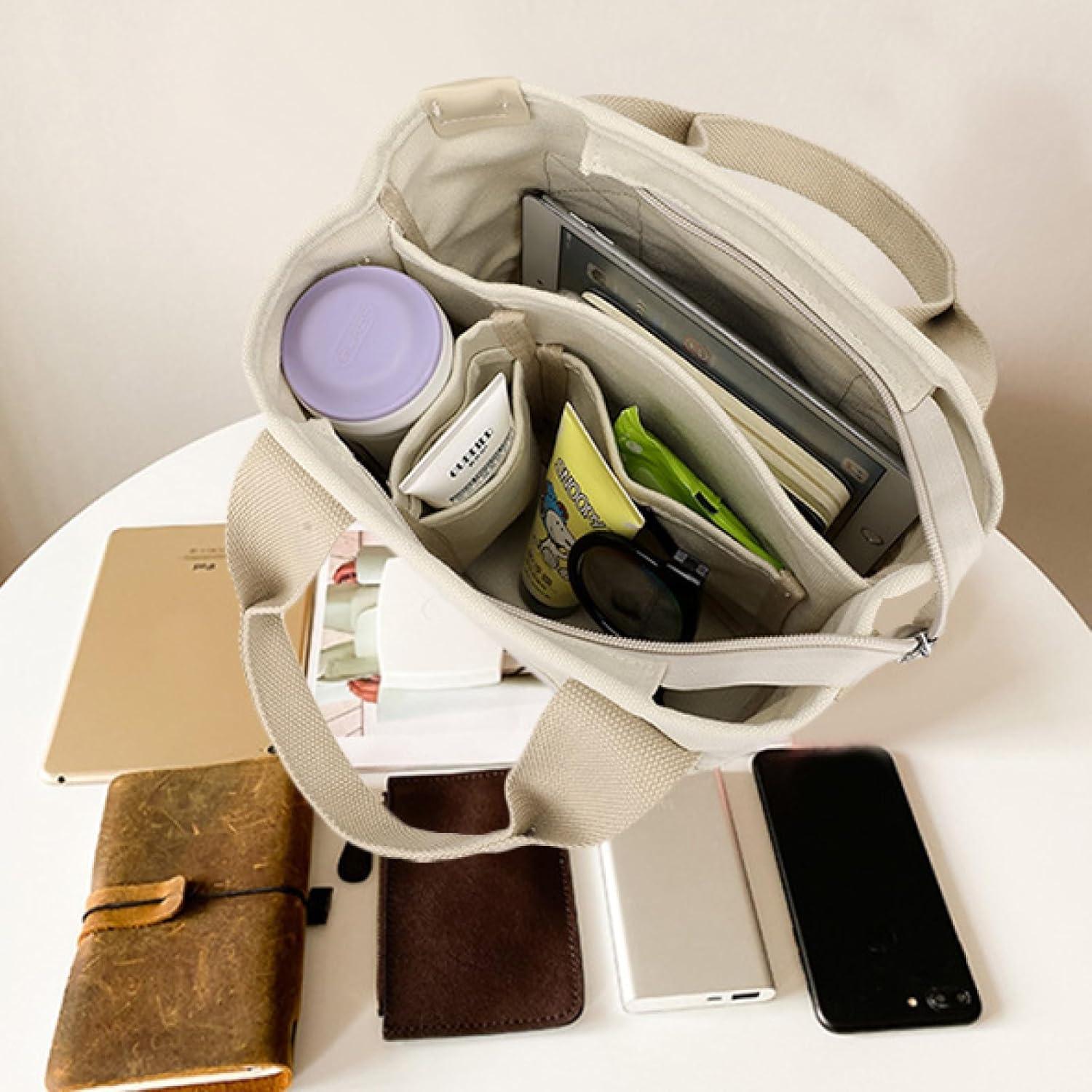 Canvas Handtasche Damen Umhängetasche Shopper Reißverschluss Kaufland