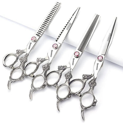7 Zoll Friseurschere Edelstahl – 4er Set | Professionelle Haarschere