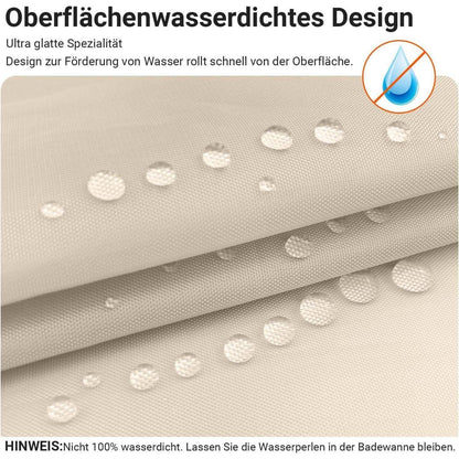 Lerores Duschvorhang 180x170cm Beige wasserabweisend
