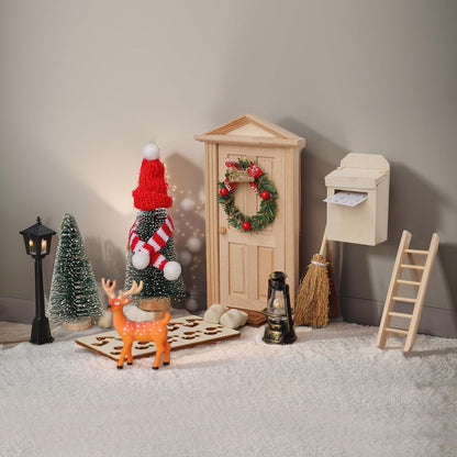 Miniatur Wichteltür Set Weihnachten Deko Nissedor Holz 16 Stück