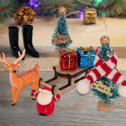 Miniatur Wichteltür Set Weihnachtsdekoration für Kinderzimmer