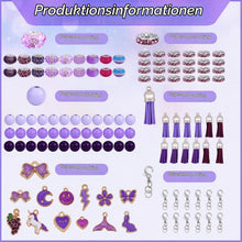 12 DIY Perlenstifte Set Lila - Kugelschreiber Großpackung