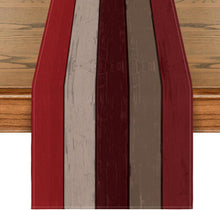 Herbst Tischläufer Antik Rustikal Holz Dekoration 40x140 cm Rot