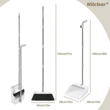 Mitclear Besen und Kehrschaufelset mit langem Griff und