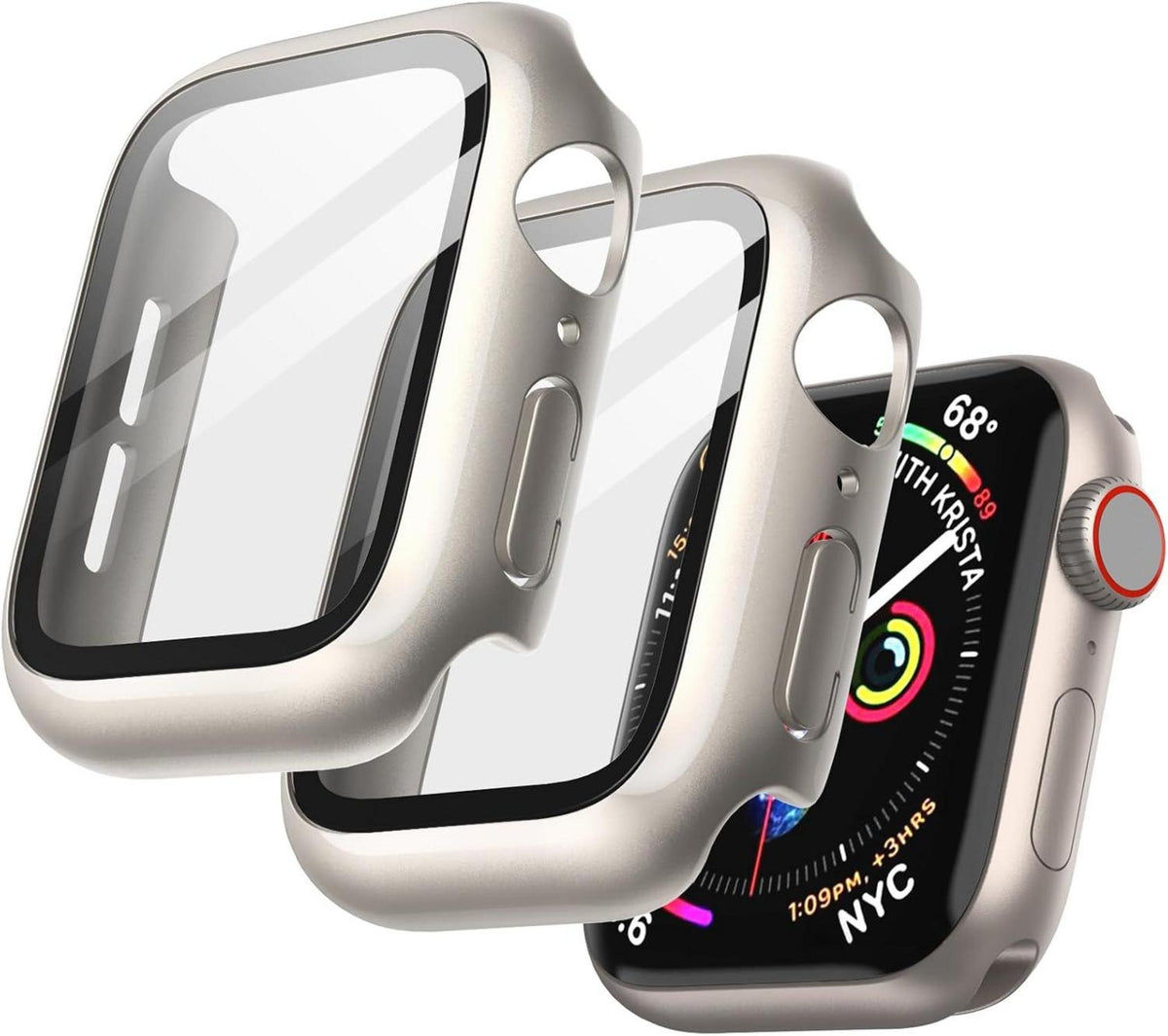 Schutzhülle Displayschutz Apple Watch SE Series 6 5 4 44mm 2 Stück