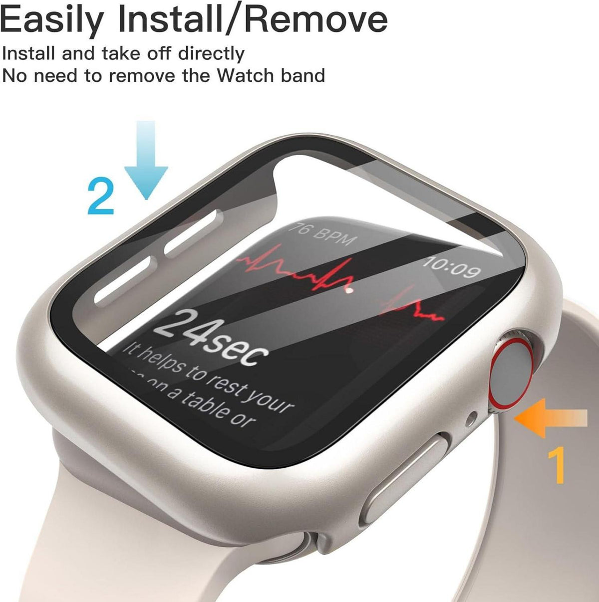 Displayschutz Hülle Apple Watch SE Series 6 5 4 44 mm 2er Set Schutzhülle Polarstern