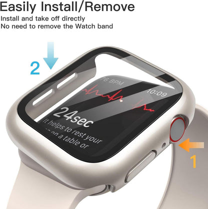 Displayschutz Hülle Apple Watch SE Series 6 5 4 44 mm 2er Set Schutzhülle Polarstern
