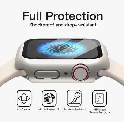 Schutzhülle Displayschutz Apple Watch SE Series 6 5 4 44mm 2 Stk Glas