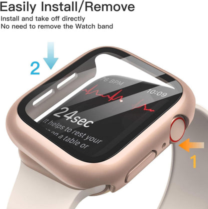 JETech Schutzhülle Displayschutz Apple Watch SE Series 6 5 4 40mm Gold
