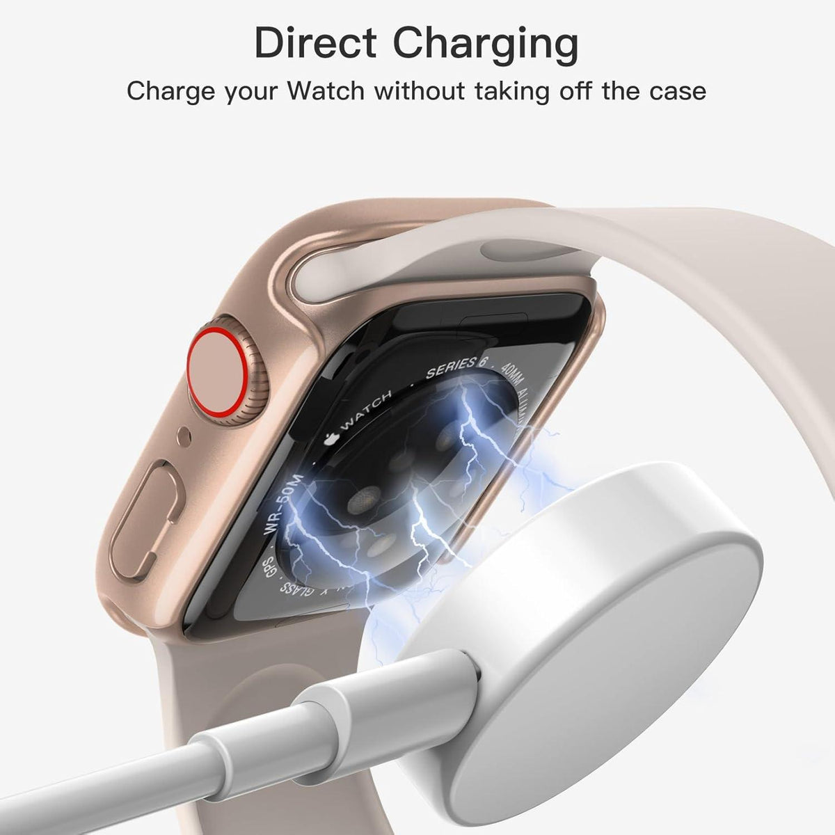 Displayschutz Hülle Apple Watch SE Series 6 5 4 40mm Gold 2er Pack