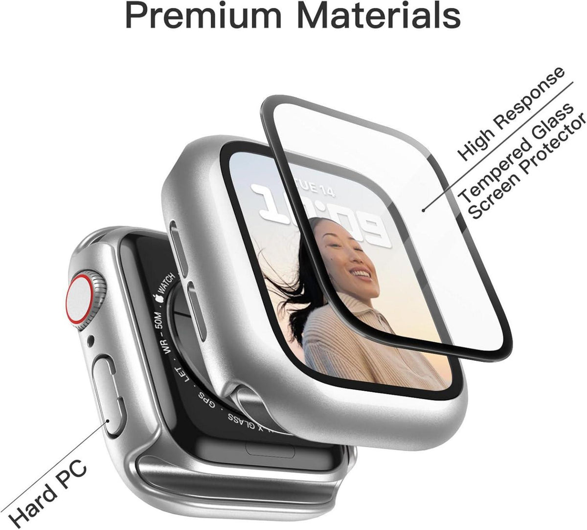 Schutzhülle mit Displayschutz für Apple Watch SE Series 6 5