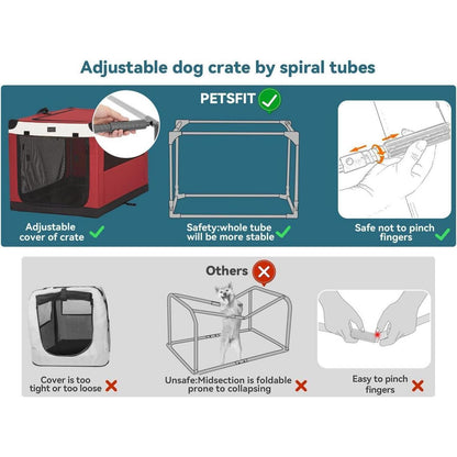 Faltbare Hundebox mit 3 Türen – Komfortabel & Sicher für Reisen