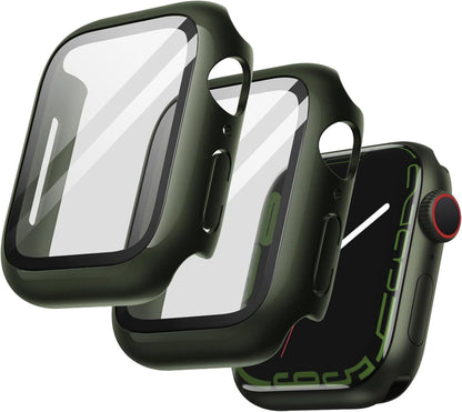 Schutzhülle mit Displayschutz für Apple Watch 45mm Grün