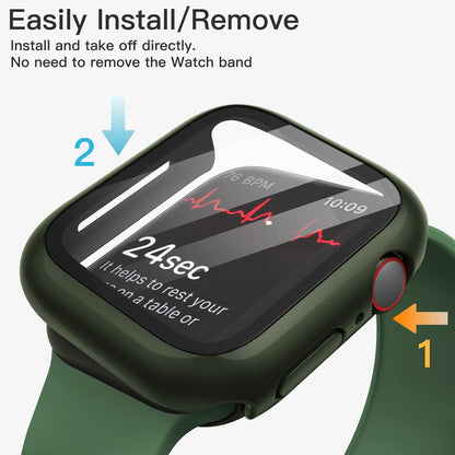 JETech Apple Watch Series 9 8 7 45mm Hülle mit Displayschutz 2er Pack Grün